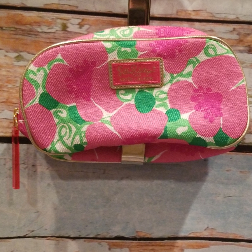 Lilly Pulitzer Estee Lauder Floral Cosmetic Bag!